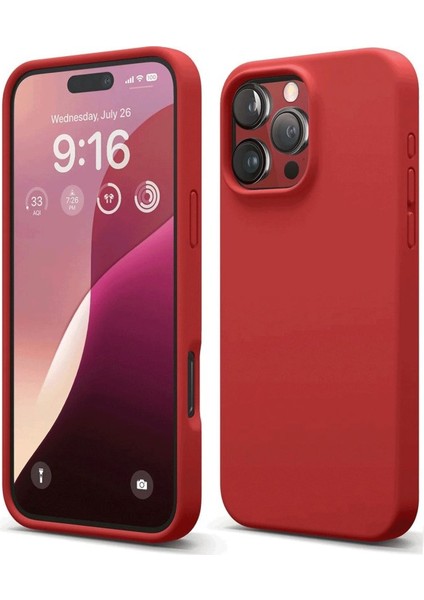 iPhone 16 Pro Max Kadife Dolgulu Lansman Silikon Kılıf Rcv/nano Lansman