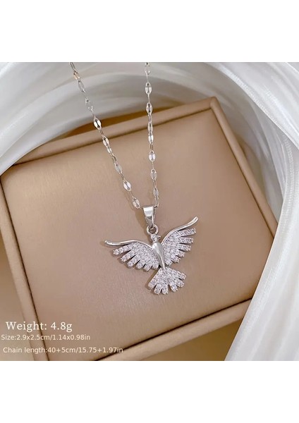 Hür Kuş Gümüş Kaplama Anka Kuşu Temalı Kadın Kolye fırsatları