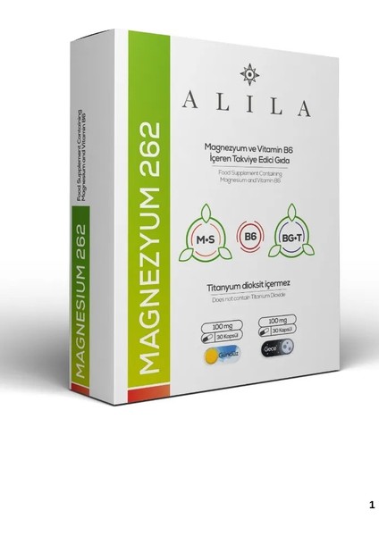 Magnezyum Ve Vitamin B6 İçeren Takviye Edici Gıda Toplam 60 Kapsül (30 Gece 30 Gündüz)