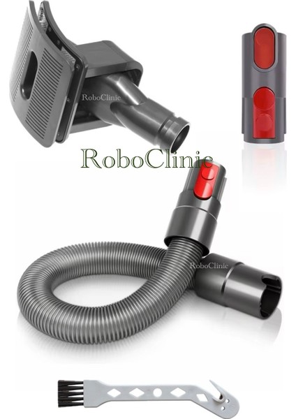 Dyson V7 / V8 / V10 / V11 / V15 Şarjlı Dik Süpürge Uyumlu Pet Başlığı Evcil Hayvan Bakım Seti.