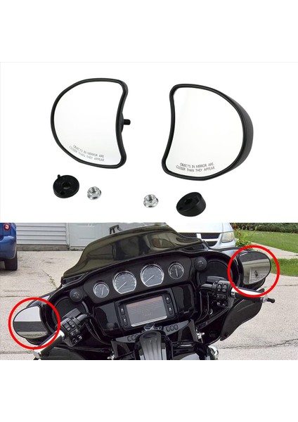 Dikiz Aynası Iç Kaplama Sokak Elektro Tri Glide Için Uyar 1996-2013, Street Glide Triglide Modelleri (Yurt Dışından) fiyatları