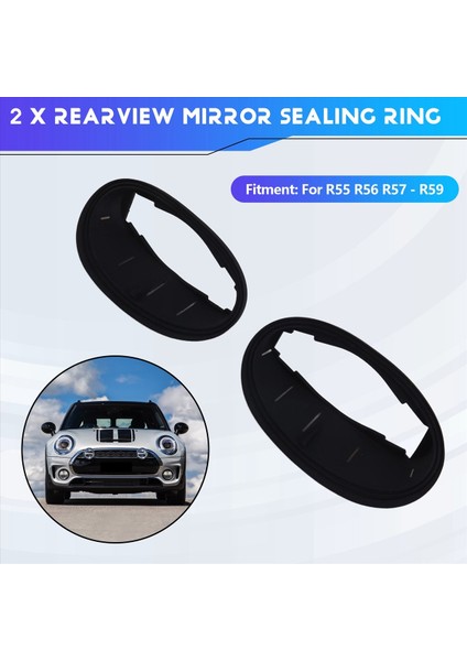1 Çift Araba Dikiz Aynası Sızdırmazlık Halka Kauçuk Ped Montaj Mini Clubman Için R55 R56 R57 - R59 51169805061 51162755641 (Yurt Dışından) fırsatları