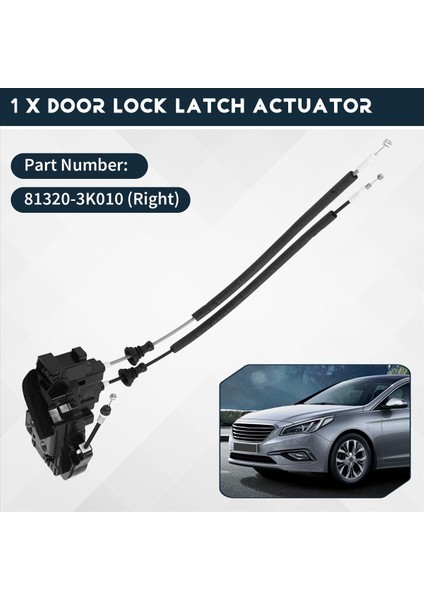 Hyundai Sonata Için Araba Kapısı Kilidi Aktüatör Kapısı Kilit Mandal Motoru 2.4l L4-Gas 3.3l V6-Gas 2006-2007 A 81320-3K010 Lhd (Yurt Dışından) fırsatları