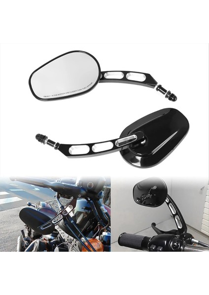 8mm Ayarlanabilir Motosiklet Geniş Görünüm Harley Road King Touring Sportster XL883 1200FATBOY Dyna Softail (Yurt Dışından) modelleri
