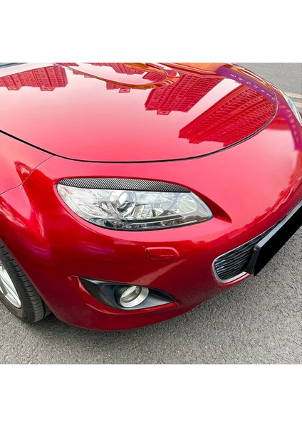 Mazda Mx-5 Nc Miata Için Ön Far Kaş Kapağı Kaplama Çıkartma 2009-2015 Dış Aksesuarlar Karbon Fiber Desen (Yurt Dışından) indirimleri