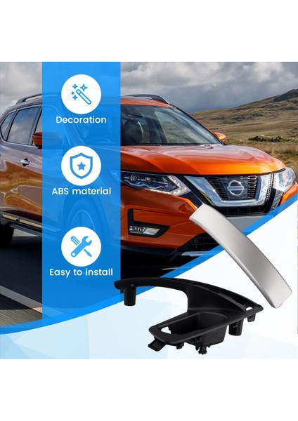 Araba Önü Kapı Kolları Kapak Tabanı Kapı Kolu ile Nissan Qashqai Için Kol Dayama Şeritleri J10 80944-JE50A 80950-JE20A (Yurt Dışından) modelleri