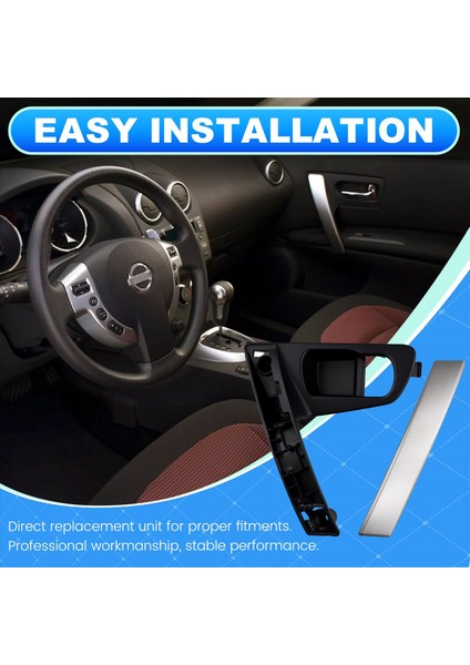 Araba Önü Kapı Kolları Kapak Tabanı Kapı Kolu ile Nissan Qashqai Için Kol Dayama Şeritleri J10 80944-JE50A 80950-JE20A (Yurt Dışından) fırsatları