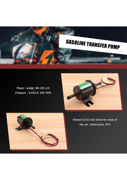 2 Pcs Evrensel 12V Ağır Hizmetli Elektrikli Yakıt Pompası Benzin Sıralı Yakıt Pompası Benzin Transfer Pompası 12 Volt HEP-02A (Yurt Dışından) indirimleri