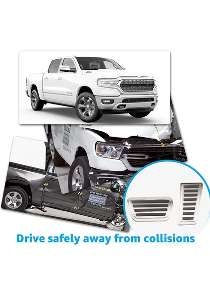 Dodge Ram 1500 2019 2020 2021 Aksesuar Pedal Kapağı, Gaz Freni Hızlandırıcı Ayak Pedalı Ped Anti-Slip Alüminyum Alaşım (Yurt Dışından) indirimleri