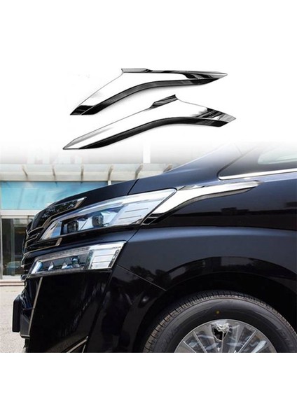 Toyota Alphard Vellfire Için 2016-2019 Araba Abs Krom Ön Far Lamba Kapağı Garnitür Strip Kaş Kapak Döşeme (Yurt Dışından) fiyatları