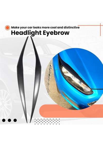 Ön Far Kapağı Kafası Işık Lambası Göz Kapağı Kaş Trim Abs Ford Fiesta Mk6.5 2013-2017 Karbon Fiber (Yurt Dışından) fırsatları
