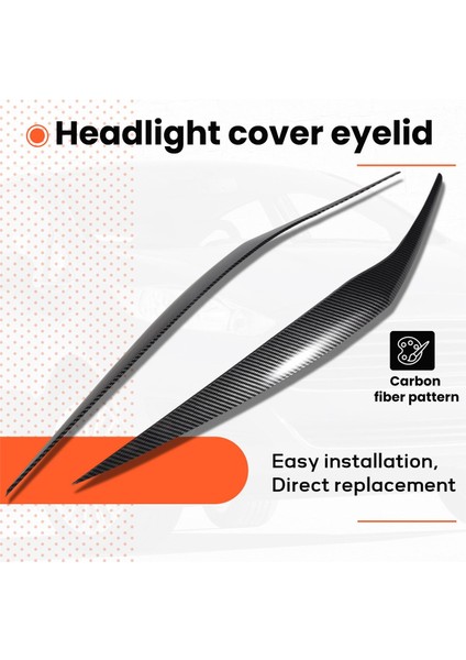 Ön Far Kapağı Kafası Işık Lambası Göz Kapağı Kaş Trim Abs Ford Fiesta Mk6.5 2013-2017 Karbon Fiber (Yurt Dışından) indirimleri