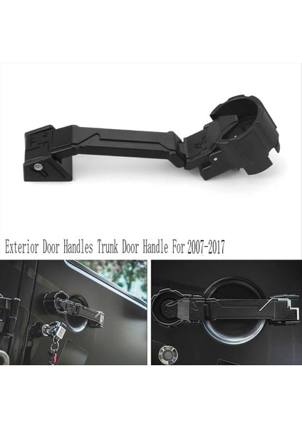 Alüminyum Araba Dış Kapı Kolları Jeep Wrangler Için Bagaj Kapı Kolu Jk 2007-2017 Siyah (Yurt Dışından) fırsatları