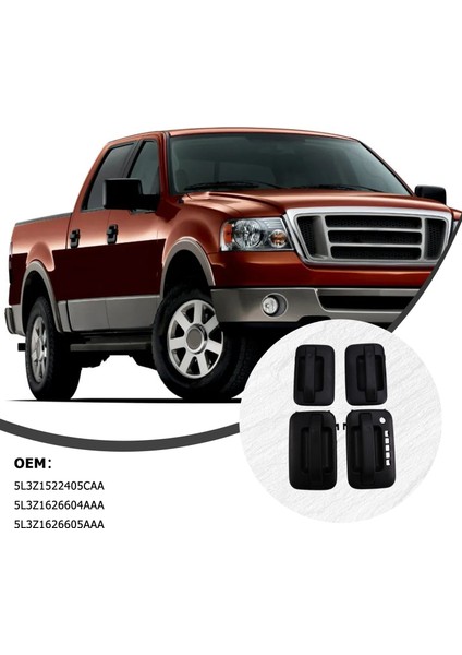4pcs Ford F-150 2004-2014 5L3Z1522405CAA, 9L3Z1522405AA Için Ön ve Arka Dış Kapı Kolu Sürücü Tarafı W/tuş Takımı Deliği (Yurt Dışından) fiyatları