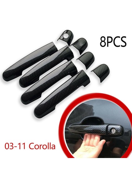 Toyota Camry 2002-2006 Corolla 2003-2011 Rav4 Scion Için Karbon Fiber Tarzı Kapı Kapak Kapağı Trim (Yurt Dışından) modelleri