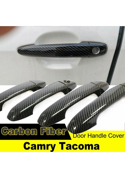 Toyota Camry 2002-2006 Corolla 2003-2011 Rav4 Scion Için Karbon Fiber Tarzı Kapı Kapak Kapağı Trim (Yurt Dışından) fırsatları
