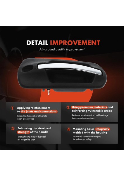 1paır Dış Dış Kapı Topu Frearıghtlıner Cascadıa Için Krome 18-24 A18-67004-004 A1867004005 A18-67004-006 (Yurt Dışından) modelleri