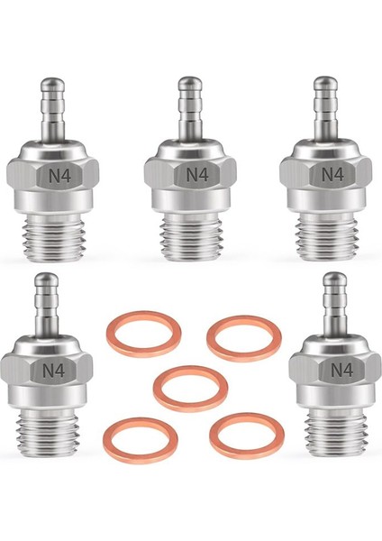 5pcs Sıcak Glow Fiş N4 Spark Nitro Motor Parçaları Hsp Hpı Redcat 1/8 1/10 Rc Otomobil Kamyonu Için Işletim Sistemi Değiştirin (Yurt Dışından)