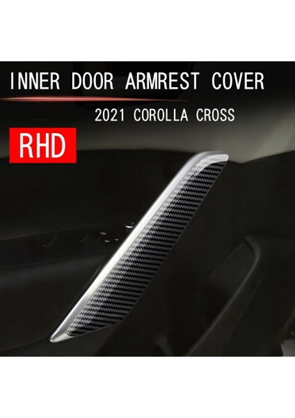 2pcs Karbon Fiber Araba Iç Kapı Kolu Trim Çekme Paneli Tutamağı Toyota Corolla Cross 2021 2022 Rhd (Yurt Dışından) indirimleri