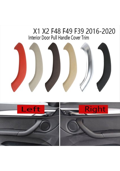 Araba Sol Sağ Iç Kapı Çekme Sapı Kol Dayama Kolu Kapağı Kaplama For-Bmw X1 X2 F48 F49 F39 2016-2020 51417417513 Siyah (Yurt Dışından) indirimleri
