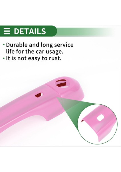 Araba Dış Kapı Kolu Kapak+Kapı Kase Kapağı Jeep Renegade Için Trim Kit 2015-2021 Aksesuarlar Pembe (Yurt Dışından) modelleri