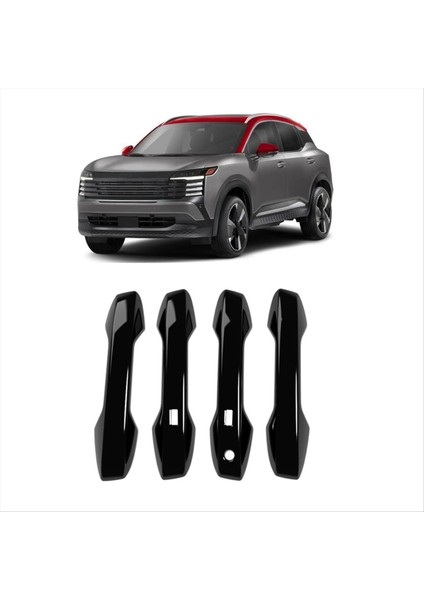 Dış Kapı Kolu Dekoratif Kapak Nissan Kicks 2025 Siyah Için Saplama Için Özel Yama (Yurt Dışından) modelleri