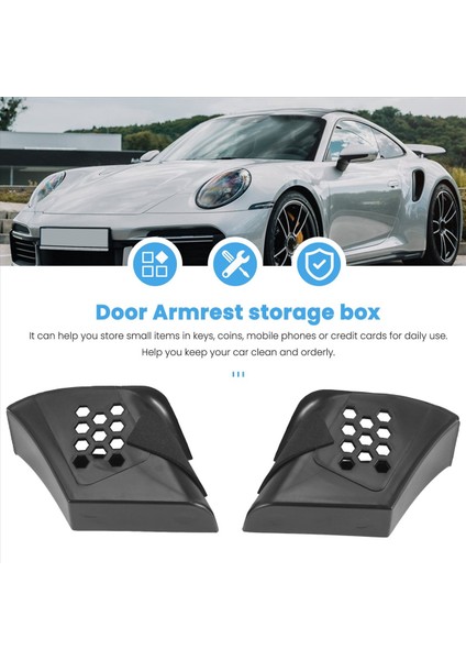 Porsche Için 2pcs Siyah Kapı Koltuk Düzenleyici Depolama Kutusu 911 Boxster Cayman 2013-2019 (Yurt Dışından) modelleri