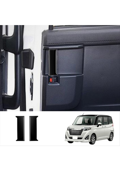 Araba Orta Kapı Tutucu Trim Sticker Iç Saplama Toyota Wooly Için Dekoratif Şerit 2022 Parlak Siyah (Yurt Dışından) modelleri