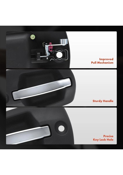 Freightliner Cascadia Için Anahtar Deliği ile Dış Kapı Kolu 18-24 Tıp Trim Chrome A18-67004-004 A1867004006 Fl (Yurt Dışından) fiyatları