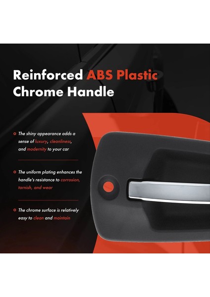 Freightliner Cascadia Için Anahtar Deliği ile Dış Kapı Kolu 18-24 Tıp Trim Chrome A18-67004-004 A1867004006 Fl (Yurt Dışından) fırsatları