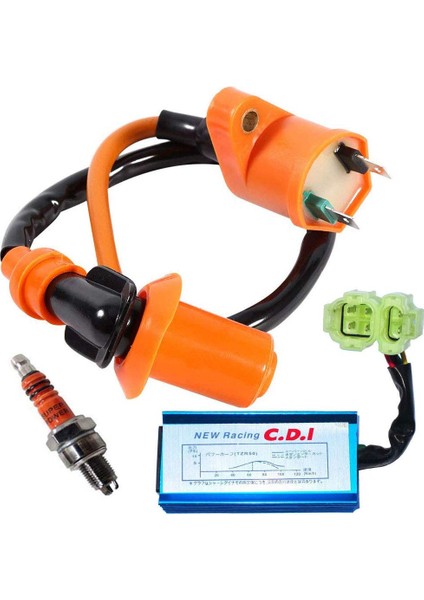 Performanslı Yarış Ateşleme Bobini 6 Pin Cdı 3 Elektrot Buji Gy6 50CC 150CC 125CC 125CC Atv Moped Scooter Parçaları (Yurt Dışından)