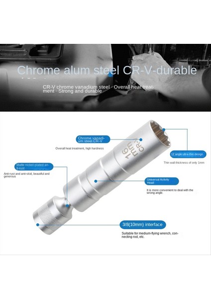 2pcs 14MM 16MM Mıknatıs Buji Çıkarma Aracı Anahtar Kol 3/8inch 12 Noktalı Döner Mum Anahtar Soket Kiti (Yurt Dışından) indirimleri