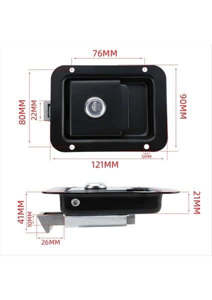 Rv Römorku Için 8 Perçin Paslanmaz Çelik Çekme Kolu Kilitli Tuşlarla Araba Alet Kutusu Mandalı Değiştirme (Yurt Dışından) fiyatları