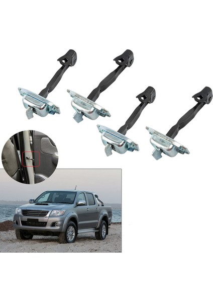 4pcs Araba Kapısı Durdurucu -Toyota Için -Toyota -Hilux 2004-2015 Için Fortuner 2005-2015 Için (Yurt Dışından) fiyatları
