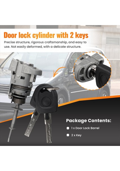 Kilit Kapısı Kilit Namlu Silindir Vw Touran Caddy 2003-2015 Için 2 Tuşlu 1T0837167A (Yurt Dışından) indirimleri