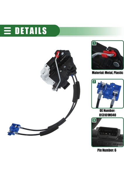 Kia Cerato Forte Için Araba Ön Sol Kapı Kilidi Aktüatör Güç Kilidi Aktüatör Motoru 2008-2013 813101M040 (Yurt Dışından) indirimleri