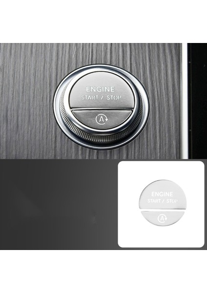 Araba Iç Mekan Bir Anahtar Başlangıç ​​far Handbrake Kapı Düğmesi Çıkartma Mercedes-Benz C E Glc W206 W214 X254 Gümüş (Yurt Dışından) fırsatları