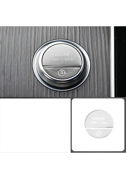 Araba Iç Mekan Bir Anahtar Başlangıç ​​far Handbrake Kapı Düğmesi Çıkartma Mercedes-Benz C E Glc W206 W214 X254 Gümüş (Yurt Dışından) indirimleri