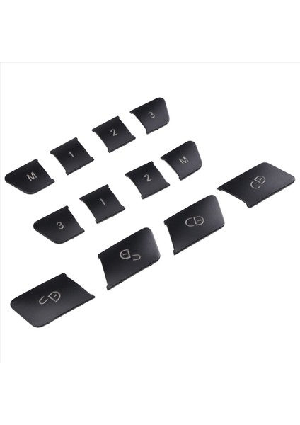 12PCS Araba Kapısı Koltuk Hafıza Kilit Anahtarı Düğmesi Çıkartmaları Mercedes Için Kapak Kaplama Benz A B C E Sınıf Cla Gla Gle Gls ml (Yurt Dışından)