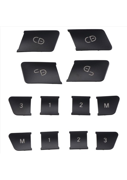12PCS Araba Kapısı Koltuk Hafıza Kilit Anahtarı Düğmesi Çıkartmaları Mercedes Için Kapak Kaplama Benz A B C E Sınıf Cla Gla Gle Gls ml (Yurt Dışından) fiyatları