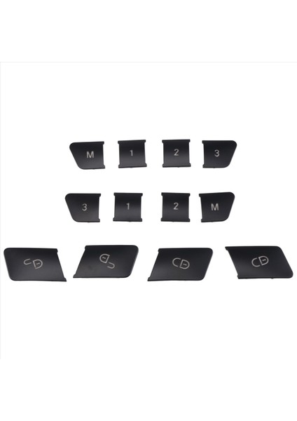 12PCS Araba Kapısı Koltuk Hafıza Kilit Anahtarı Düğmesi Çıkartmaları Mercedes Için Kapak Kaplama Benz A B C E Sınıf Cla Gla Gle Gls ml (Yurt Dışından) modelleri