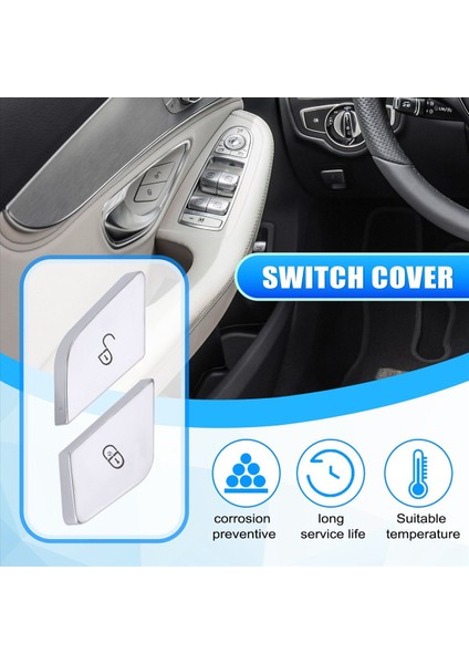 Araba Ön Kapı Kilit Anahtarı Düğmesi Araç Kilit Anahtarı Kapak 2059055251 Mercedes-Benz W205 W205 W447 W213 Lhd Gümüş (Yurt Dışından) modelleri