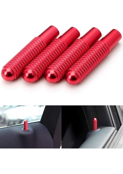 4pcs Kırmızı Alüminyum Cıvata-On Mercedes Cla Gla Sınıfı Için Kapı Kilit Düğmelerini Değiştirin (W117 C117 X156) (Yurt Dışından) modelleri