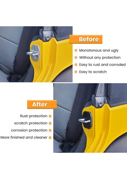 Kapı Kilidi Jeep Wrangler Için Koruma Döşeme Jk 2011-2017 Dodge Chrysler Için Grand Cherokee, Siyah (Yurt Dışından) indirimleri