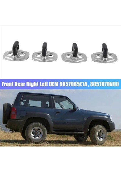 4pcs Nissan Patrol Gu Y61 2001-2011 Için Ön Arka Sol Kapı Kilit Forvet Plakası Parça Numarası: 8057085E1A, 8057070N00 (Yurt Dışından)