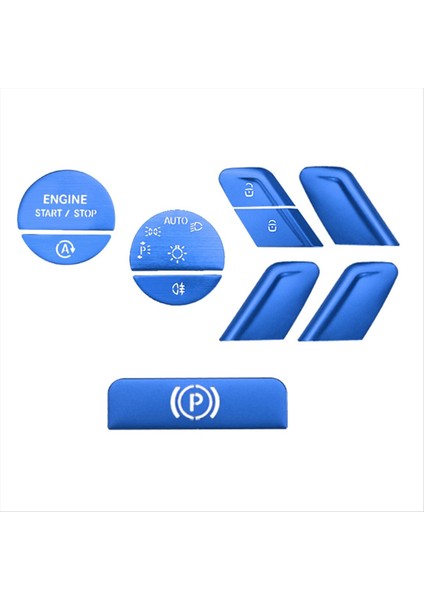 Araba Iç Bir Anahtar Başlangıç ​​far El Freni Kapı Düğmesi Etiketi Mercedes-Benz C E Glc W206 W214 X254 Mavi (Yurt Dışından)