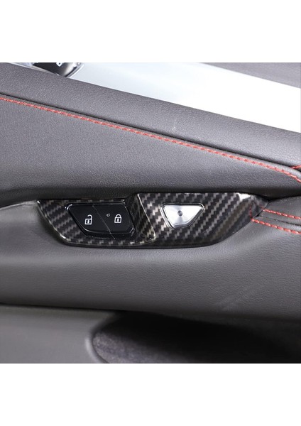 Chevrolet Için Corvette C8 2020-2023 Araba Iç Kapı Kilit Anahtarı Düğmesi Kapak Döşeme Aksesuarları Abs Karbon Fiber (Yurt Dışından) fırsatları