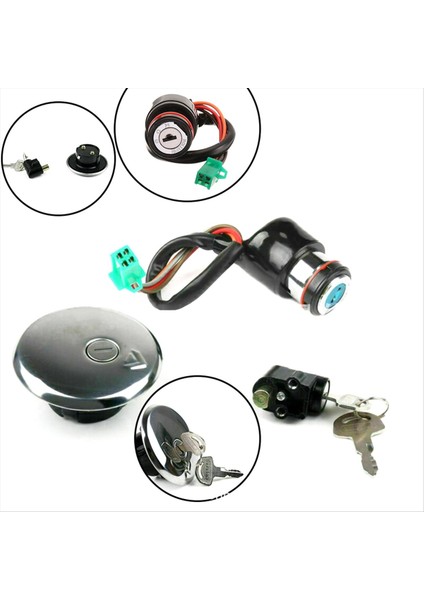 Motosiklet Ateşleme Anahtarı Yakıt Gaz Kapağı Koltuk Kilit Kilit Anahtar Kiti Suzuki GN125 Gn 125 1982-2001 (Yurt Dışından) fiyatları