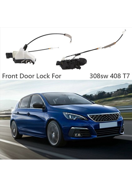 Kapı Kilidi Blok Ön Kapı Kilidi 9135CG 9136FW 9800616880 Peugeot 308SW 408 T7 Sol Için 9800616780 (Yurt Dışından)