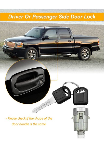 Cadillac Escalade/chevrolet Silverado Banliyö Tahoe Için Key 15298924 ile Sürücü ve Yolcu Kapısı Kilitleri (Yurt Dışından) indirimleri